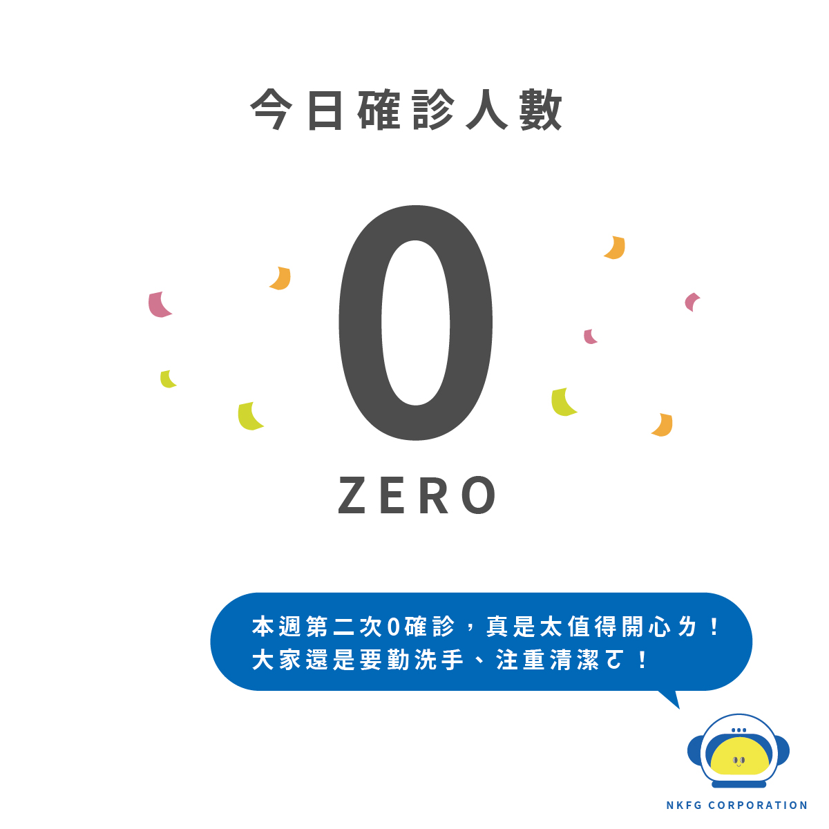 確診人數 0 工作區域 1